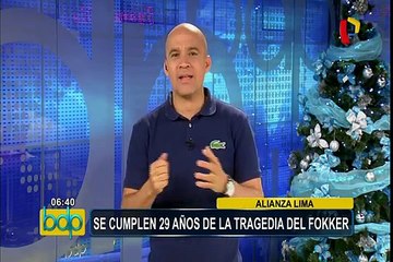 Alianza Lima: se cumplen 29 años de la tragedia del Fokker