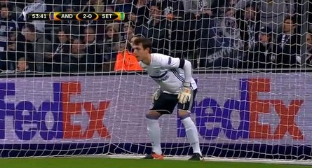 (Penalty missed) Saivet H. - Anderlecht 2-0 St Etienne -08.12.2016 -  Europa League