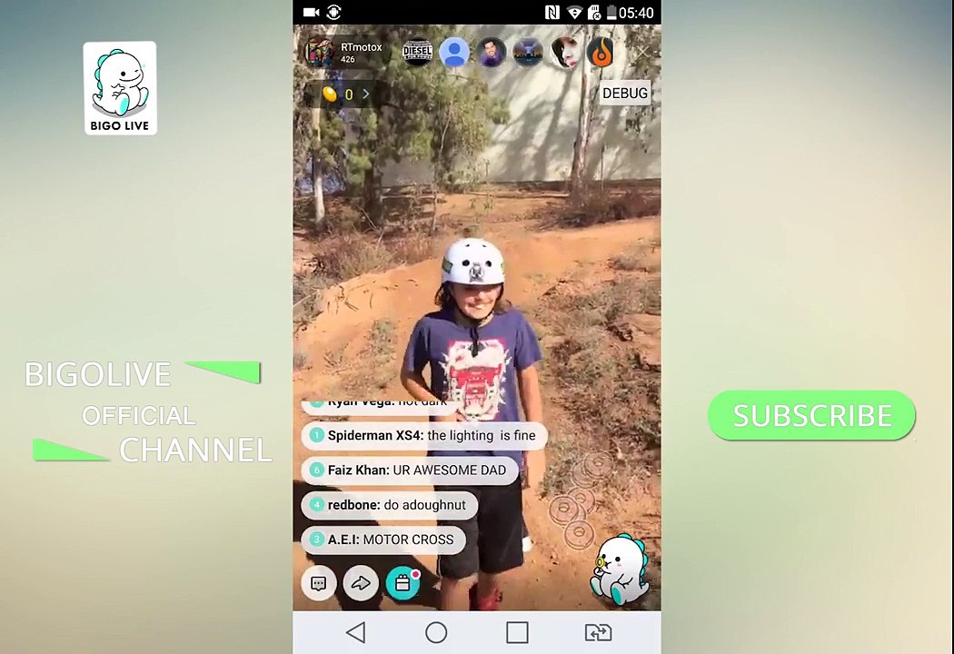 Motocross kids ripping on dirt bikes on Bigo Live