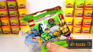 เล่นตระเวน Doh Surprise Minecraft ยักษ์ไข่ Lego เดอร์แมนลูกน้องร้านสัตว์เลี้ยง Ugglys ตีน
