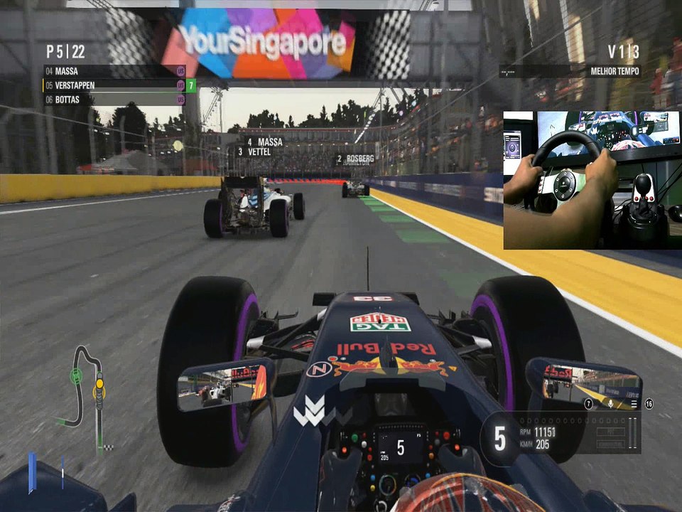 F1 2016 - REDBULL - GP CINGAPURA - CIRCUITO DE RUA MARINA BAY - MAX VERSTAPPEN - VOLANTE G27