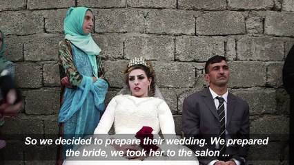 Wedding in Mosul displaced camp defies IS rule