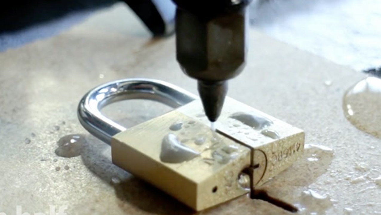 'Picking' A Lock With A Waterjet Cutter