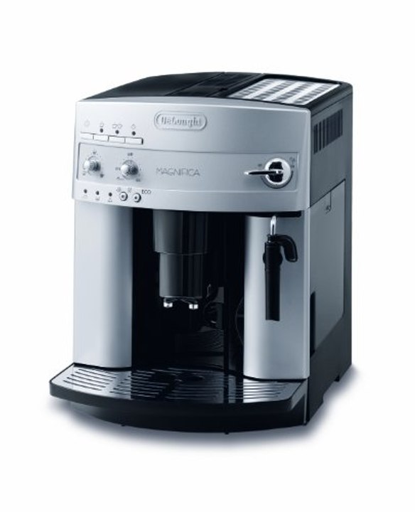 DeLonghi ESAM 3200 S Magnifica Kaffee-Vollautomat (1100 Watt, 1,8 Liter, 15 bar, Dampfdüse) silber
