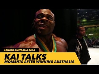 Kai Greene - Moments after Arnold Classic 2016 Win