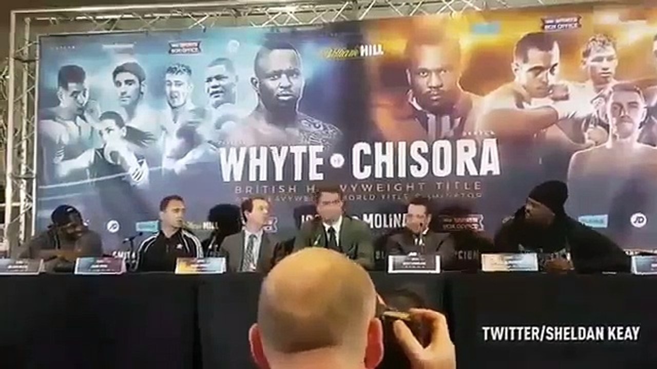 Dereck Chisora e Dillian Whyte em confusão pré luta