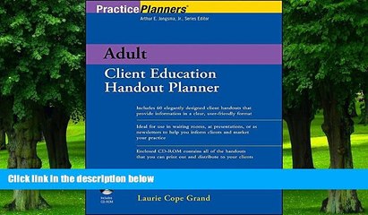 Best Price Adult Client Education Handout Planner Laurie C. Grand On Audio