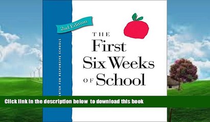 Audiobook The First Six Weeks of School Responsive Classroom PDF Download