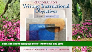Pre Order Gronlund s Writing Instructional Objectives (8th Edition) Norman E. Gronlund Full Ebook