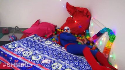 Batman vs Crazy Clown Superman at playground - In Real Life! Fun Superhero Movie