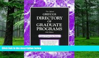 Best Price The Official Gre Cgs Directory of Graduate Programs: Engineering, Business (Directory