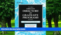 Best Price The Official Gre Cgs Directory of Graduate Programs: Social Sciences, Education