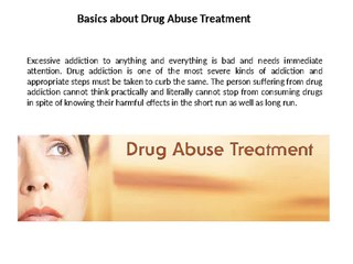 Drug Abuse Treatment | Drug De-addiction Treatment