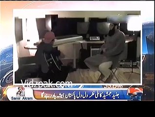 Hamid Mir plays documentary of Junaid Jamshad & Salman Ahmed making the song "Naya Pakistan"