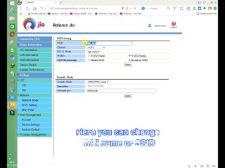 Jio Dongle 2-How to configure MAC filter and SSID in Jio Dongle 2