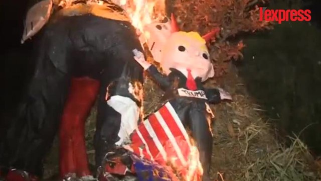 Au Guatemala, des piñatas de Donald Trump brûlées pour chasser le diable