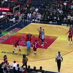 John Wall Knocks Down Jusuf Nurkic After Pump!!