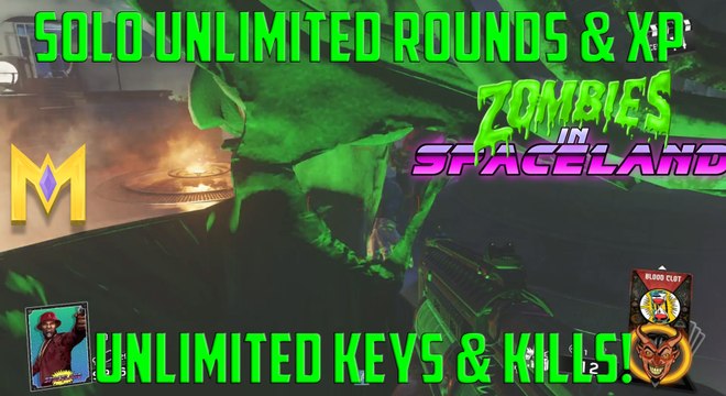 CoD Infinite Warfare Zombie Glitches - Unlimited Rounds & Keys Glitch - Spaceland Zombies Glitches
