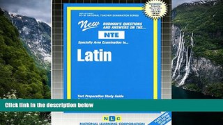 Buy Jack Rudman LATIN (National Teacher Examination Series) (Content Specialty Test) (Passbooks)