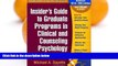 Buy John C. Norcross Insider s Guide to Graduate Programs in Clinical and Counseling Psychology,