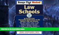 Online Boykin Curry Essays That Worked for Law Schools: 40 Essays from Successful Applications to