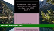 Buy Peterson s Guides Peterson s Graduate   Professional Programs: An Overview 1999 : Book 1 Full