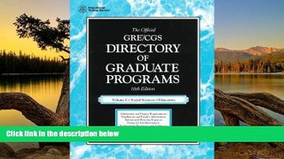 Buy Educational Testing Service The Official Gre Cgs Directory of Graduate Programs: Social