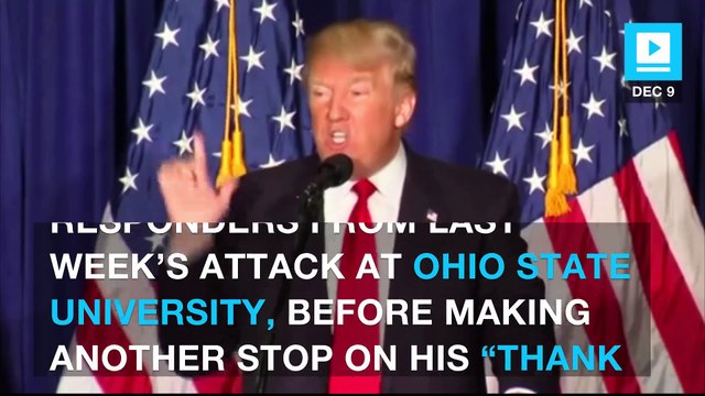 Trump visits Ohio State victims, officer who killed attacker