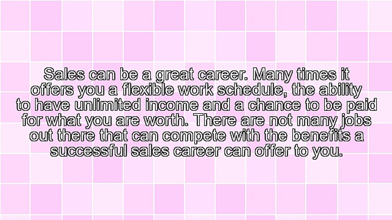 Working in a Sales Position
