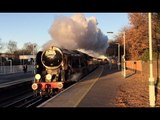 Old Steam Train Pulls Up at London Norbury Station
