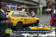 Gamarra: realizan trabajos con maquinaria pesada para retirar basura en calles