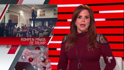 Funcionarios mexicanos rompieron piñata de Trump