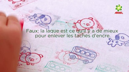 Comment utiliser la lessive Ariel liquide pour éliminer des taches d'encre - Ariel