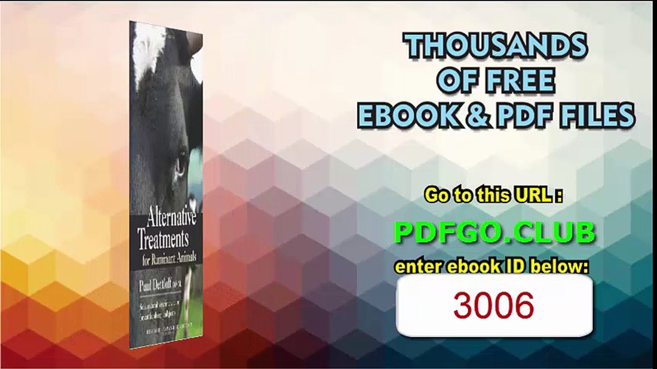 Alternative Treatments for Ruminant Animals