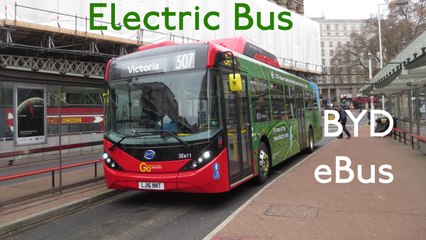 ELECTRIC BUS BYD D9UR Enviro200 MMC on London Buses route 507