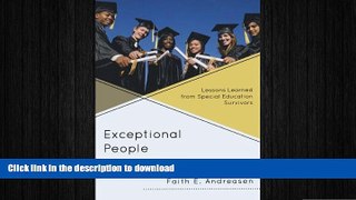 READ Exceptional People: Lessons Learned from Special Education Survivors On Book