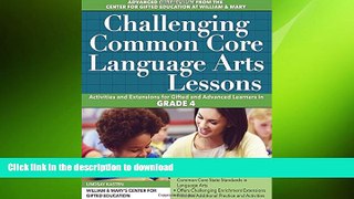 Hardcover Challenging Common Core Language Arts Lessons (Grade 4) (Challenging Common Core Lessons)