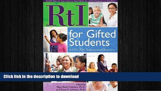 Read Book RtI for Gifted Students: A CEC-TAG Educational Resource Full Book