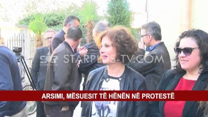 ARSIMI, MËSUESIT TË HËNËN NË PROTESTË