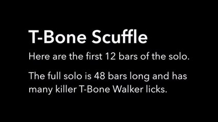 T-Bone Walker Lesson