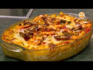 صينية مكرونة بالجمبرى | الشيف شربيني