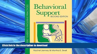 Pre Order Behavioral Support (Teachers Guides to Inclusive Practices)