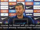 Luis Enrique ready to celebrate new Messi contract