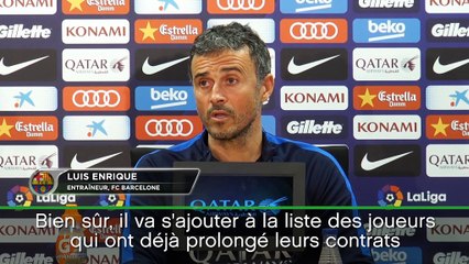 Barça - Enrique prêt à fêter la prolongation de Messi