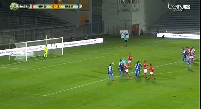 Teji Savanier Penalty Goal HD - Nimes 1 - 2	Brest 09.12.2016