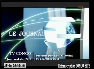 Journal de 20h TVCongo du Vendredi 09 décembre 2016 -By Congo-Site