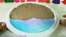 Đồ Chơi Trẻ Em / Sinh Nhật Elsa Tại Biển Slime / Làm Sime Và Bánh Sinh Nhật Bằng Cát Kinetic Sand