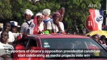 Ghana opposition celebrates as media projects vote win