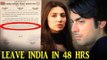 MNS Open Threat Letter To Pakistani Actors Fawad & Mahira Khan To Leave India In 48 Hrs