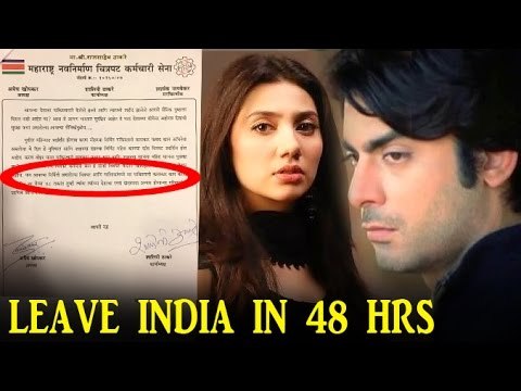MNS Open Threat Letter To Pakistani Actors Fawad & Mahira Khan To Leave India In 48 Hrs